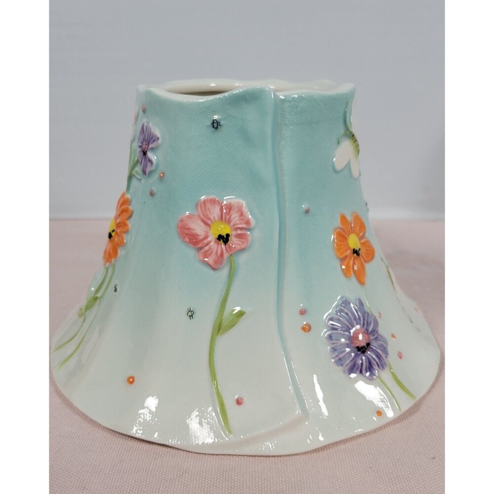 Yankee Candle Large Jar Shade Topper Blue 3D Dragonflies Floral Cottagecore - Picture 2 of 9